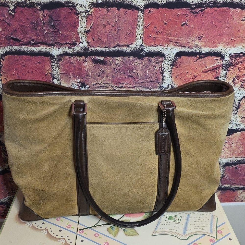 Coach Vintage   2003 Hamptons  HUGE Suede Tote 5121 Y2k